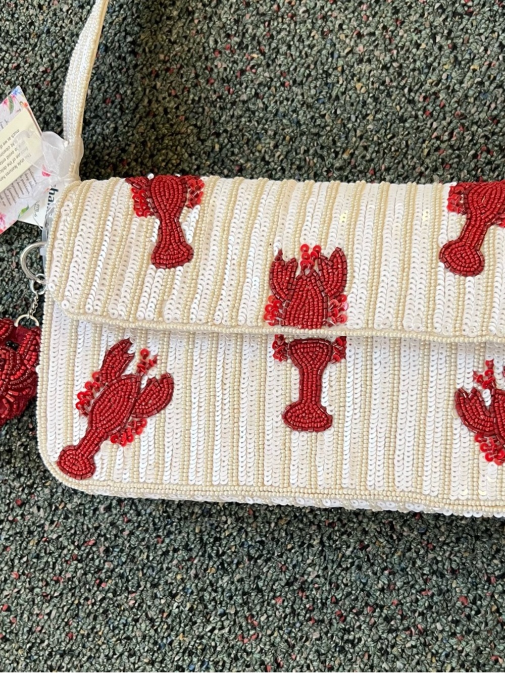 TJMAXX VIRAL MARSHALLS VIRAL Beaded Lobster Shoulder Bag Collectible Purse copy